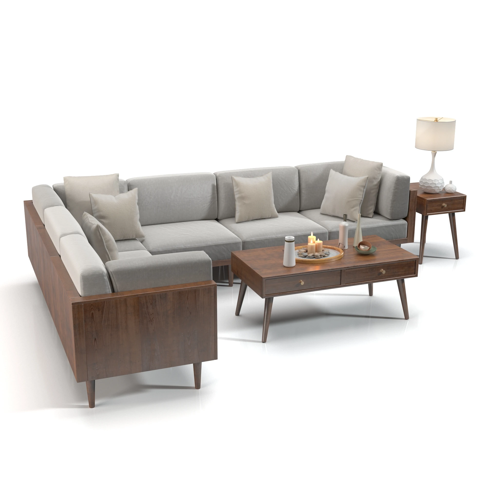 Bellanest Soto Modular Sectional Sofa Set 3D Model_01